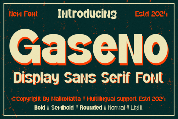 Gaseno Font: Modern Sans Serif for Branding