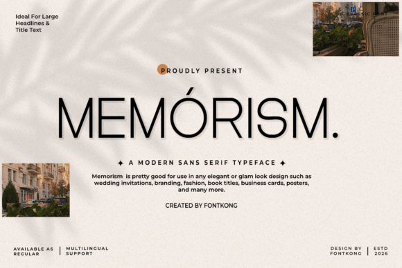 Memorism Typeface for Modern Branding