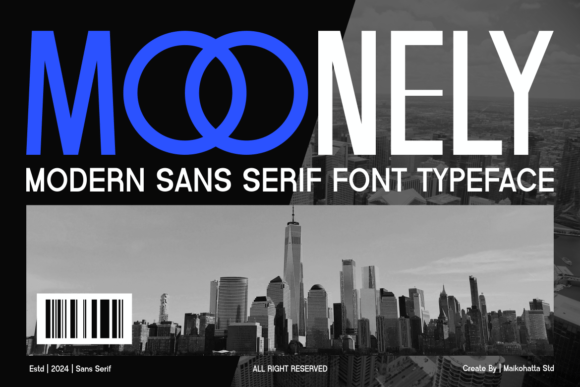 Moonely: A Modern Sans Serif Typeface for Editorial Design