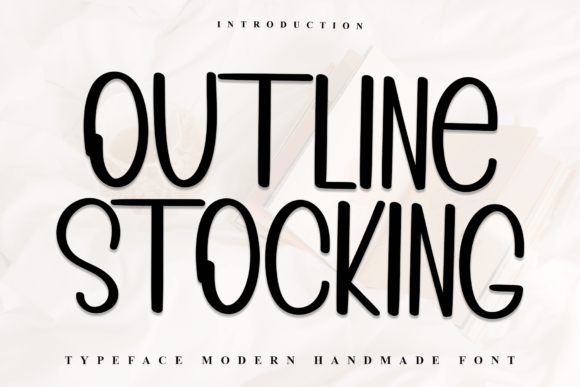 Outline Stocking Font for Handmade Crafters