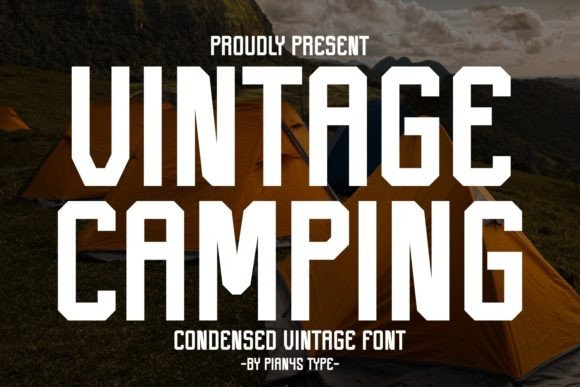 Vintage Camping Font for Elegant Web Design